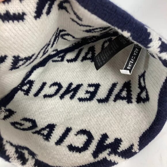 Auth BALENCIAGA 633717 logo beanie hat knit hat knit cap Knit hat main image 4